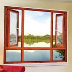 5mm+12A+5mm Aluminum Clad Casement Windows Thermal Break Wood Grain