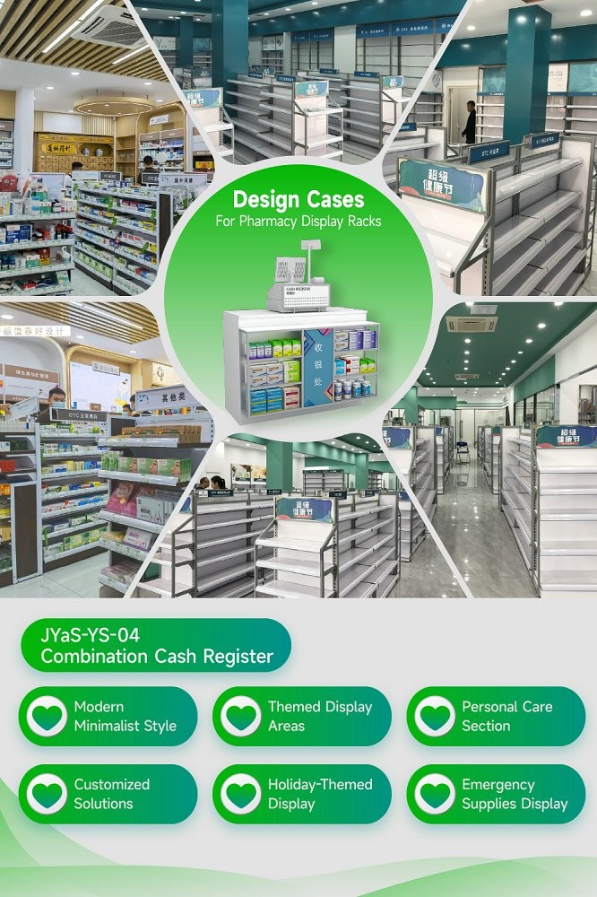 JYaS-YB-04 Professional Medical Style Medical Equipment Back Cabinet with White Glossy Boards and Aluminum Price Tag Slot