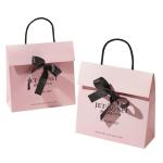 Customized Ribbon Handle Boutique Jewellery Gift Gold Foil Logo Shopping Paper
