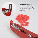 Castration Bander For Goats, 100Pcs Latex orange Castrator Rings, red Balloon