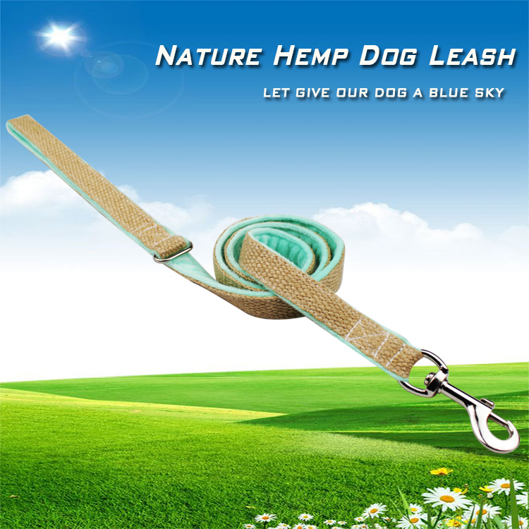 Nature Hemp Pet Dog Leash , Hemp Dog Collar Leash All Seasons