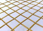 83% Gold Color Architectural Woven Metal Mesh For Stainless Steel Fabrics