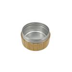 All Bamboo And Metal Aluminum Cans Portable Cream Jars Cosmetic Packaging
