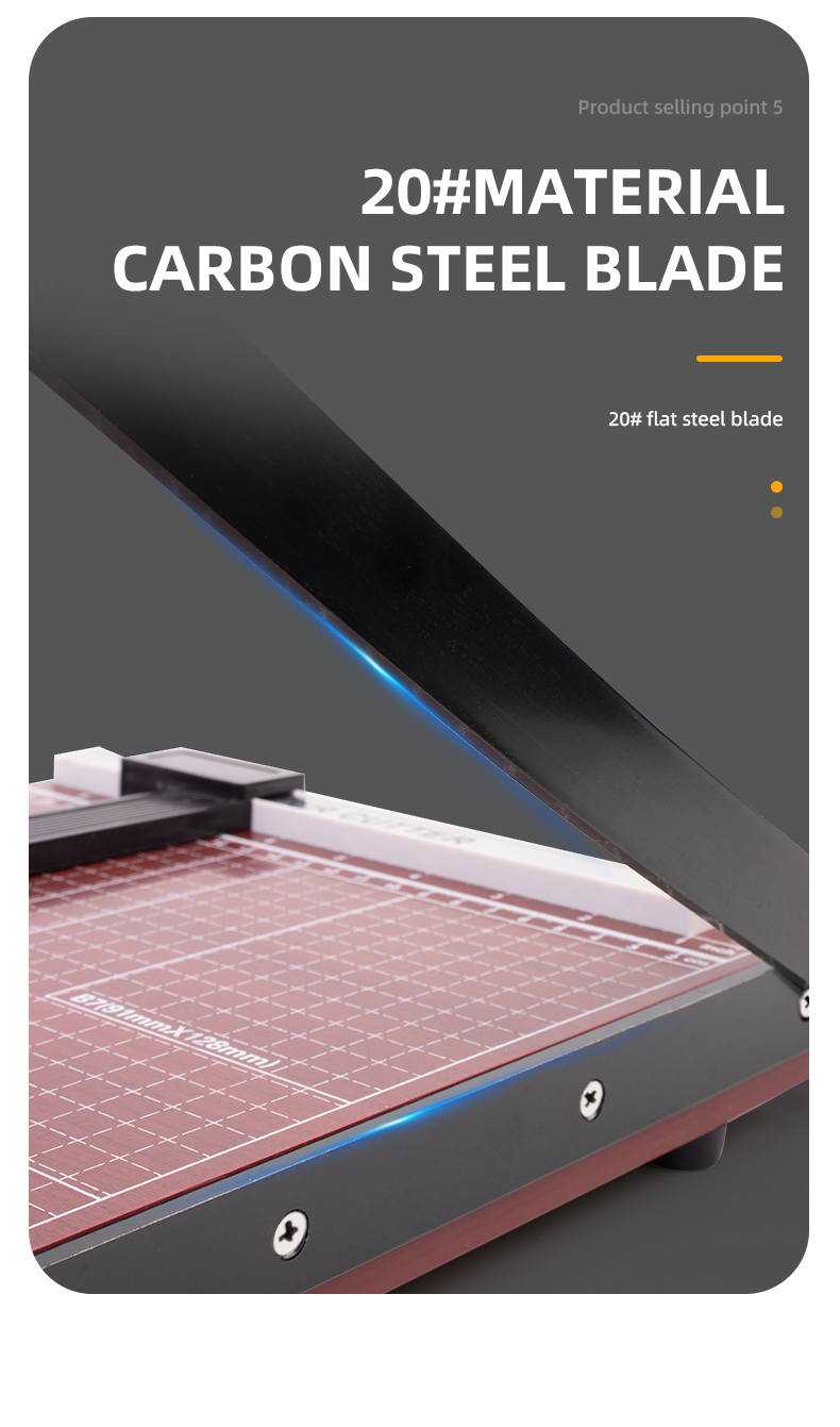 Mini Paper Cutter with Wooden Base Manual Paper Trimmer from ZEQUAN