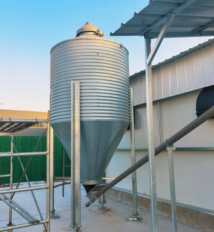 Galvanized Steel Adjustable Height Corrosion Resistant Poultry Feeding System for Broilers