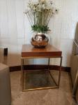 304 Hotel Lobby Furniture SS Frame Sofa 700mm With Tea Table