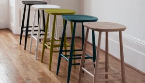 Wholesale Commercial Furniture Modern Bar Chairs Plywood Seat Bar Stool Solid Ash from china suppliers