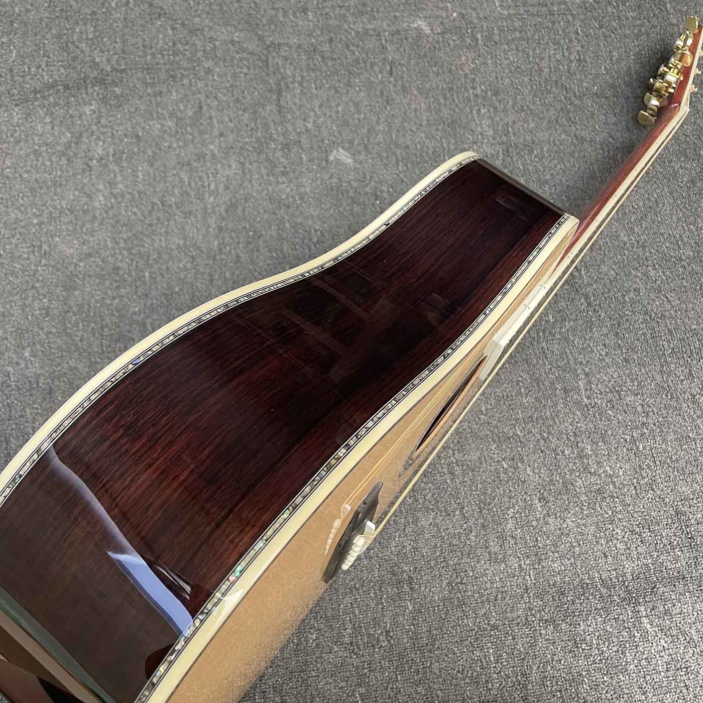 Solid R Back Side Life Tree Inlay Abalone Binding Dreadnought Acoustic Guitar Martin Guitar Style
