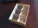 OEM bamboo wooden tea storage box chest box with clear acrylic lid