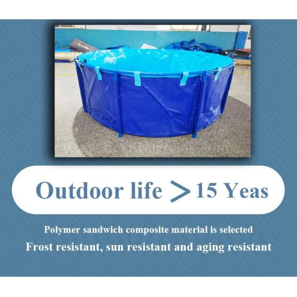 High quality pvc tarpaulin fish pond 2000Liters biofloc fish farming tank
