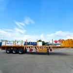 TITAN 3 Axle Flatbed Trailer wilth Columns Wood Log Trailer Timber Trailer Wood