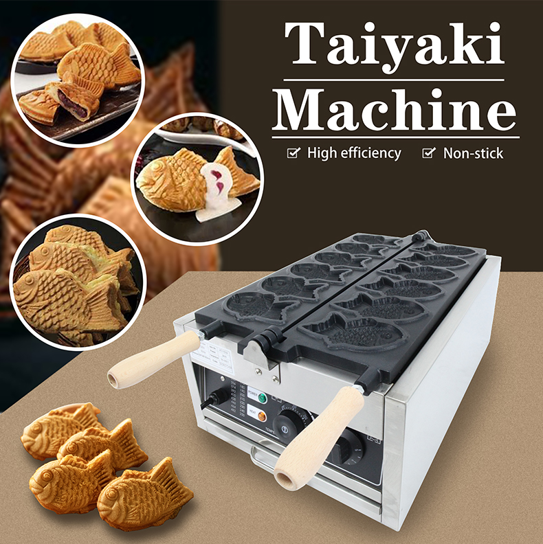 Korea Fish Taiyaki Machine 6pcs Waffle Fish Maker with in 2023 Year