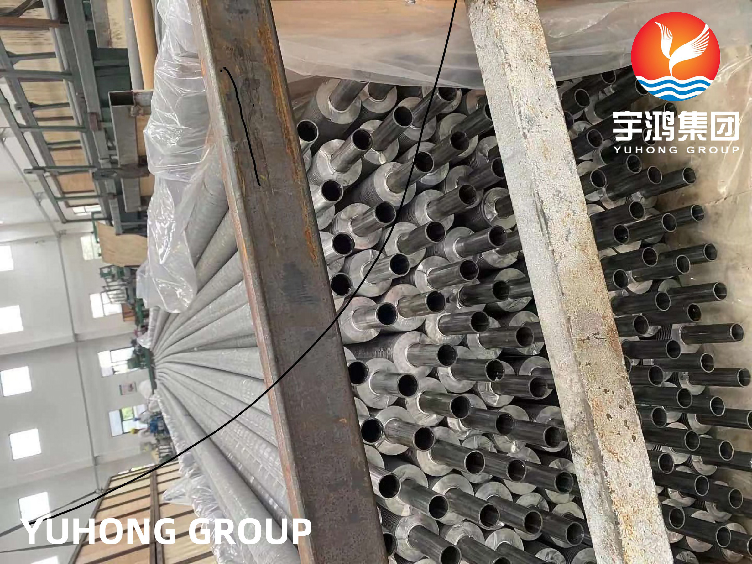 ASTM A249 TP304 Stainless Steel Welded Tube with AL Fin HFW Solid Finned Tube
