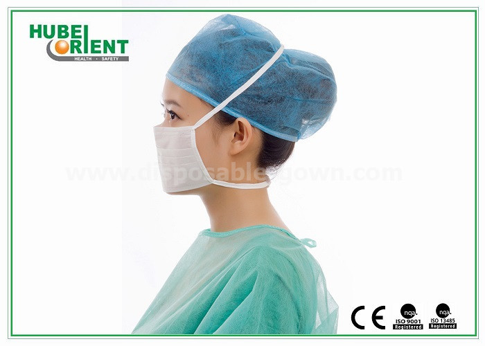 Approved UKCA/MDR CE/FDA With Tie-On Nonwoven Disposable Face Mask For Medical Environment