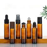 Stainless Steel Essential Oil Roller Bottles 10ml Cobalt Blue/Amber Glass Empty