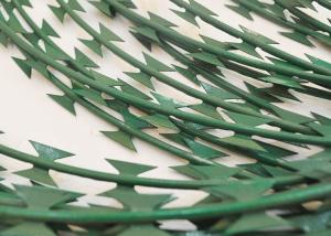 Wholesale BTO 22 Concertina Razor Barbed Wire 450MM Coil PVC Coating from china suppliers