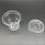 Biodegradable PLA 2 Ounce Condiment Cups With Lids Clear Plastic Cold Drink Cups