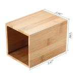 Bamboo Fancy Vintage Wood Desk Organizer Holder Stand Heat Resistance