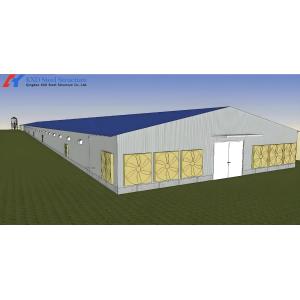 Custom Prefab Layer Chicken House Structures , Automatic Layer Poultry Farm