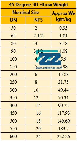 3D Bend 45 Degree Pipe Fitting , 10 " Sch XS Seamless ASTM A234 WP11 Long Radius Pipe Bends