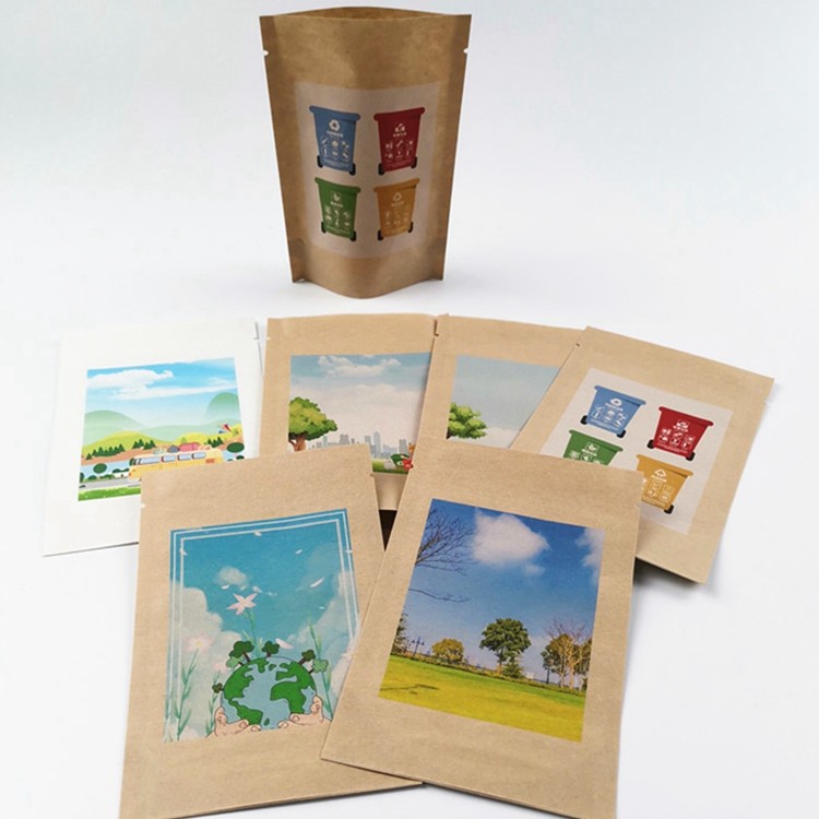 Corn Starch SGS MOPP 50mic Fruit Paper Packaging Bag PLA Lined