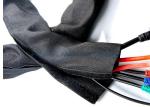 Colorful Velcro Cable Sleeve Custom Size Abrasion Resistance Multifilament Warp