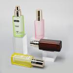 30ml Glass Lotion Pump Bottle Square Skin Care Cosmetic Serum Packaging