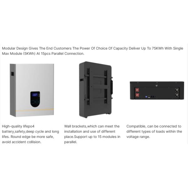 Wall Mount Battery Lifepo4 Power Wall Battery 10kwh 48v 200ah Solar Energy Storage Battery