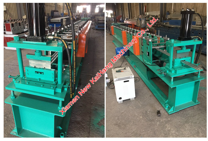 Sheet Door Frame Metal Cold Roll Forming Making Machine with Hole Punching function, Guide Door Rails
