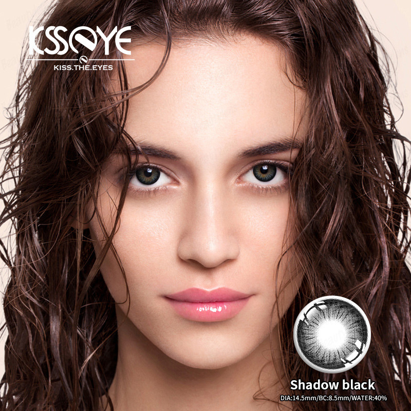 OEM Natural Black Contacts Eye Lens Yearly Colored Cosmetic Contact Lenses