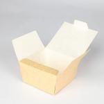 Custom Logo Single-Sided Kraft Paper Container Food Grade Disposable Cover