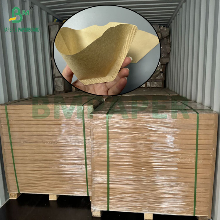 50gsm Unbleached Natural Brown Coffee Filter Paper Sheet Food Grade Raw Material