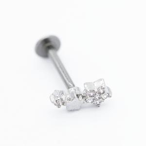 Wholesale Star Threadless Vertical Labret Piercing Jewelry Stainless Steel 1.2x8mm from china suppliers