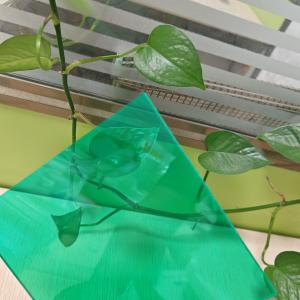 Green Polycarbonate Solid Sheet UV Protected Weather Resistant