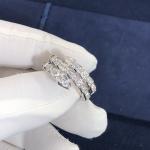 Elegant 18K Gold 2 Row Diamonds Serpenti Viper Ring Diamond Ring Yellow Gold
