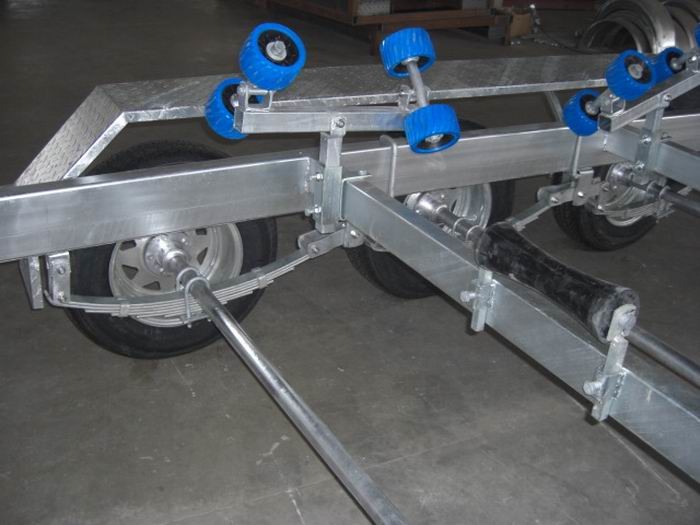 Heavy Duty Galvanized Boat Trailer For Rib Boats , 960 cm Dual Axle Boat Trailer