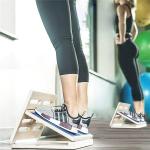 Blue Portable Wooden Calf Stretcher Adjustable Wooden Fitness Equipment