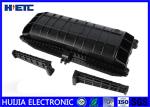 Black Horizontal Fiber Optic Splice Closure , Outdoor Fiber Splice Enclosure