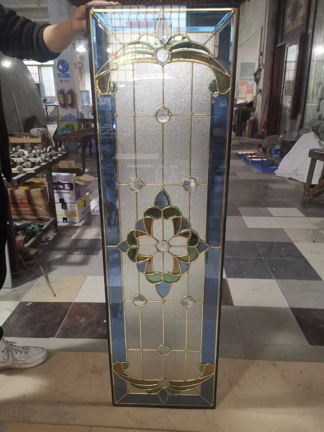 Handmade Church Colored Windows Tempered Insulated Stained Glass For Building Decoration
