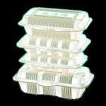 Custom Logo Take Away lunch Boxes Container Restaurant Plastic Disposable Food