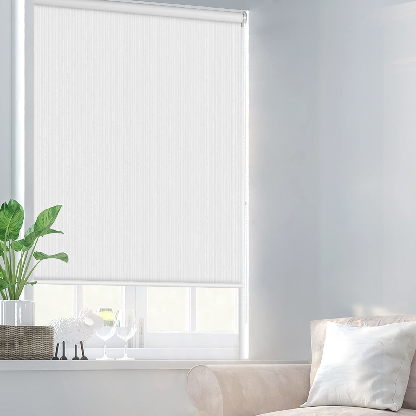 Textured Semi Blackout 100% Polyester Fireproof Roller Blind Fabric 3m Width