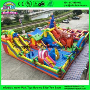 Wholesale Hot Sale Cartoon inflatable big fun city for sale, commercial Mega inflatable playground, inflatable amusement park from china suppliers