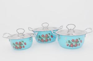 Wholesale 6pcs Nonstick Soup Pot Flower Coating Deep Casserole Pan from china suppliers