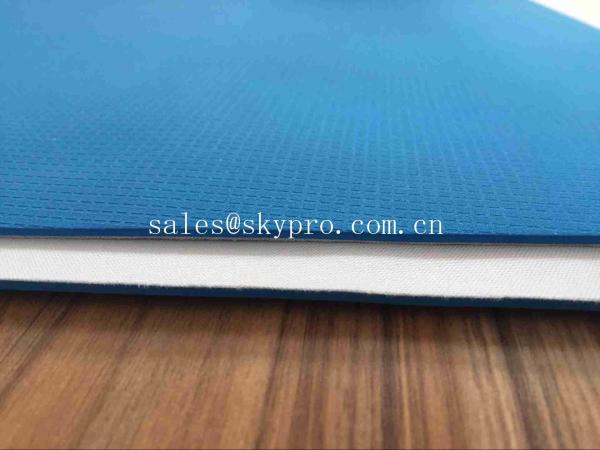 4mm Thick Blue Anti Slip Fitness Jute Custom Printed Exercise Washable