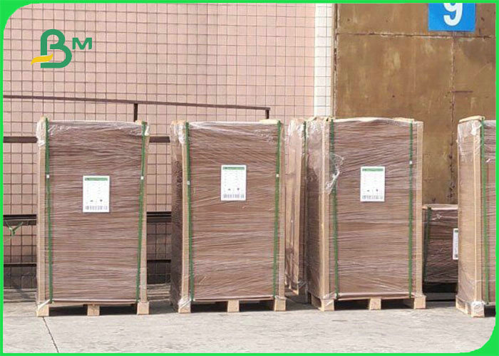 Virgin Wood Pulp 65 * 86cm 300gsm 350gsm 400gsm Brown Kraft Board In Sheet 