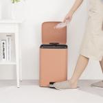 LOGO PRINT Allowed 18L Stainless Steel Soft Close Square Pedal Trash Bin Waste