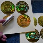 Custom design secure label packaging / shining 3D hologram label / adhesive