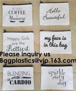 Wholesale Plain Personalized Organic Travel Cotton Canvas Makeup Bag,Promotional Beauty Makeup Bag Custom Printed Logo Canvas Zipp from china suppliers