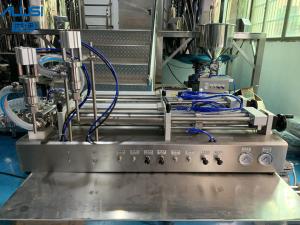 Wholesale Semi Automatic Double Heads Paste Piston Filler Water Bottle Pneumatic Filling Machine from china suppliers