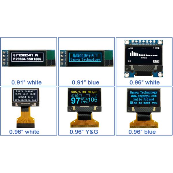 128X64 OLED Customized Fpc Spi i2c Micro Monochrome 0.91 0.96 Oled Display Small Lcd Screen Module Panel Mini 128X32 0.96